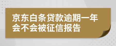 京东白条贷款逾期一年会不会被征信报告