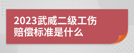 2023武威二级工伤赔偿标准是什么