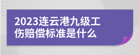 2023连云港九级工伤赔偿标准是什么