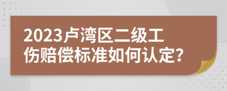2023卢湾区二级工伤赔偿标准如何认定？