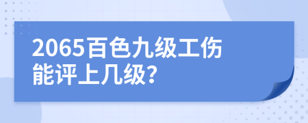 2065百色九级工伤能评上几级？