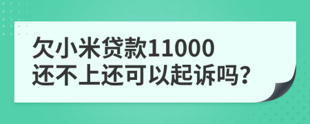 欠小米贷款11000还不上还可以起诉吗？