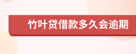竹叶贷借款多久会逾期