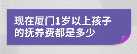 现在厦门1岁以上孩子的抚养费都是多少