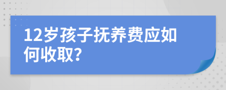 12岁孩子抚养费应如何收取？