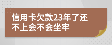 信用卡欠款23年了还不上会不会坐牢