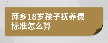 萍乡18岁孩子抚养费标准怎么算