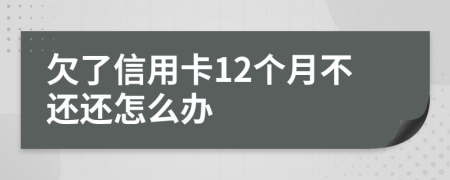 欠了信用卡12个月不还还怎么办