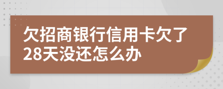 欠招商银行信用卡欠了28天没还怎么办