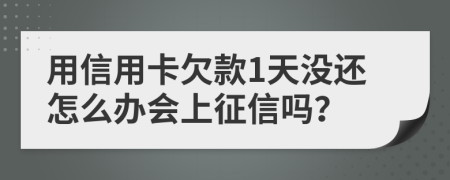 用信用卡欠款1天没还怎么办会上征信吗？