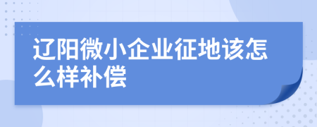 辽阳微小企业征地该怎么样补偿