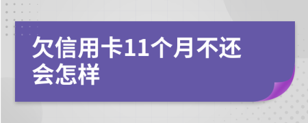 欠信用卡11个月不还会怎样