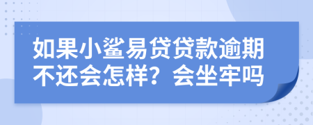 如果小鲨易贷贷款逾期不还会怎样？会坐牢吗