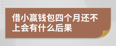 借小赢钱包四个月还不上会有什么后果