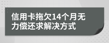 信用卡拖欠14个月无力偿还求解决方式