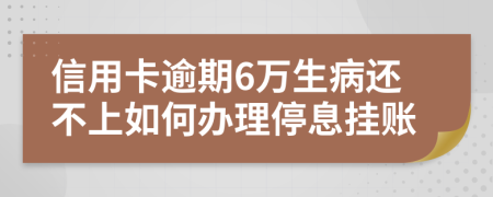 信用卡逾期6万生病还不上如何办理停息挂账