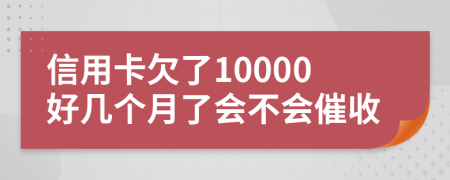 信用卡欠了10000好几个月了会不会催收