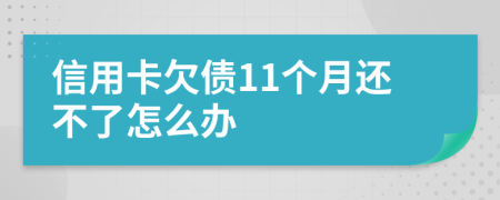 信用卡欠债11个月还不了怎么办