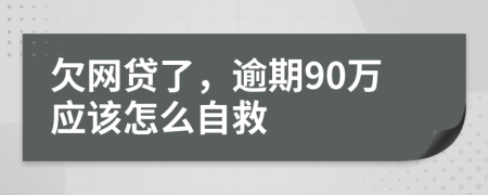 欠网贷了，逾期90万应该怎么自救