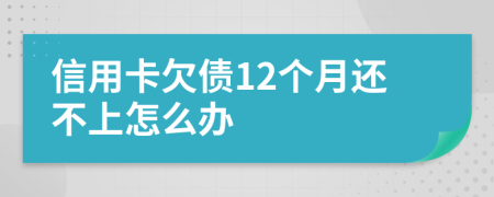 信用卡欠债12个月还不上怎么办