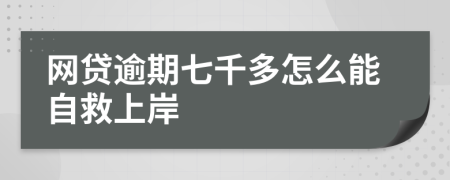 网贷逾期七千多怎么能自救上岸