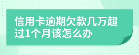 信用卡逾期欠款几万超过1个月该怎么办