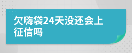 欠嗨袋24天没还会上征信吗