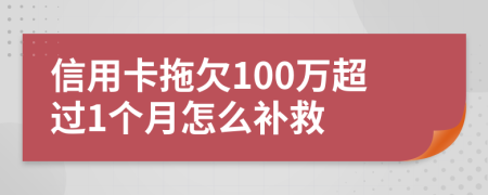 信用卡拖欠100万超过1个月怎么补救