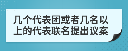 几个代表团或者几名以上的代表联名提出议案