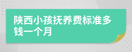 陕西小孩抚养费标准多钱一个月