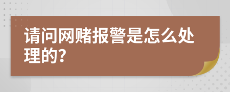 请问网赌报警是怎么处理的？