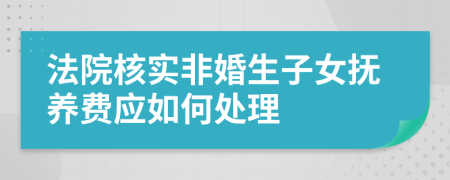 法院核实非婚生子女抚养费应如何处理