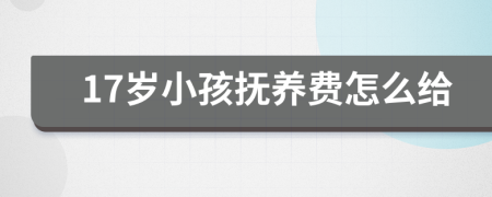 17岁小孩抚养费怎么给