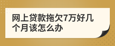 网上贷款拖欠7万好几个月该怎么办