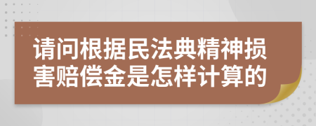 请问根据民法典精神损害赔偿金是怎样计算的