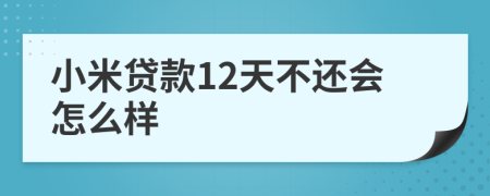 小米贷款12天不还会怎么样