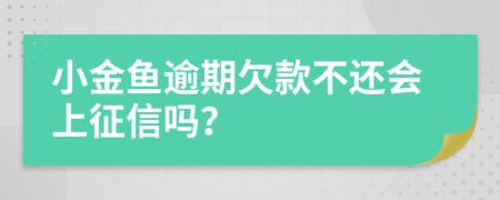小金鱼逾期欠款不还会上征信吗？