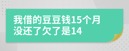 我借的豆豆钱15个月没还了欠了是14