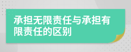 承担无限责任与承担有限责任的区别