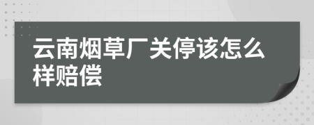 云南烟草厂关停该怎么样赔偿