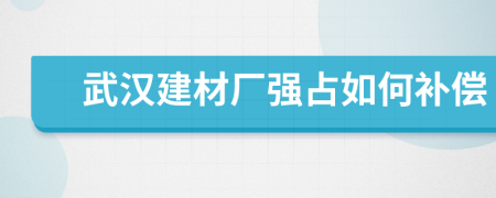 武汉建材厂强占如何补偿