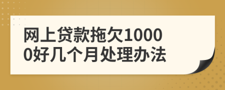 网上贷款拖欠10000好几个月处理办法
