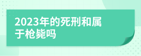 2023年的死刑和属于枪毙吗