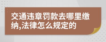 交通违章罚款去哪里缴纳,法律怎么规定的