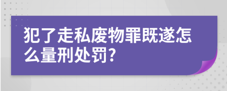 犯了走私废物罪既遂怎么量刑处罚?