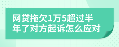 网贷拖欠1万5超过半年了对方起诉怎么应对