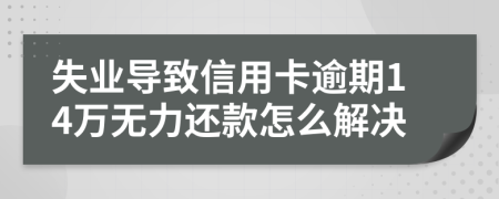 失业导致信用卡逾期14万无力还款怎么解决