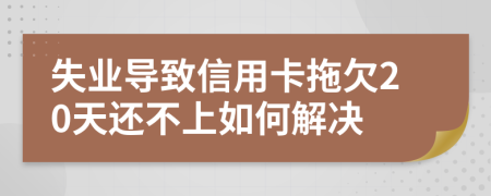 失业导致信用卡拖欠20天还不上如何解决