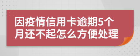 因疫情信用卡逾期5个月还不起怎么方便处理