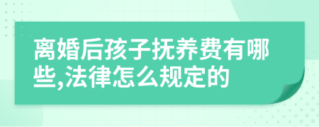 离婚后孩子抚养费有哪些,法律怎么规定的